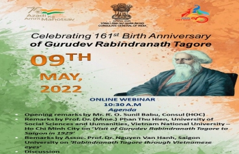 Celebrating 161st Birth Anniversary of Gurudev Rabindranath Tagore (09th May 2022)